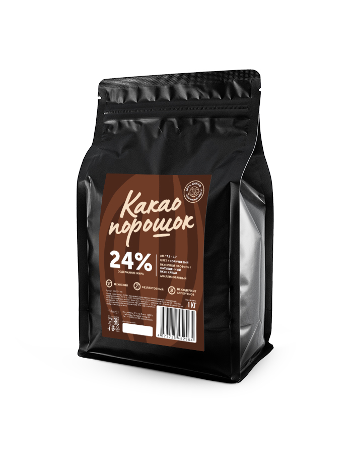 Какао порошок Bensdorp 22-24% коричневый (1 кг)