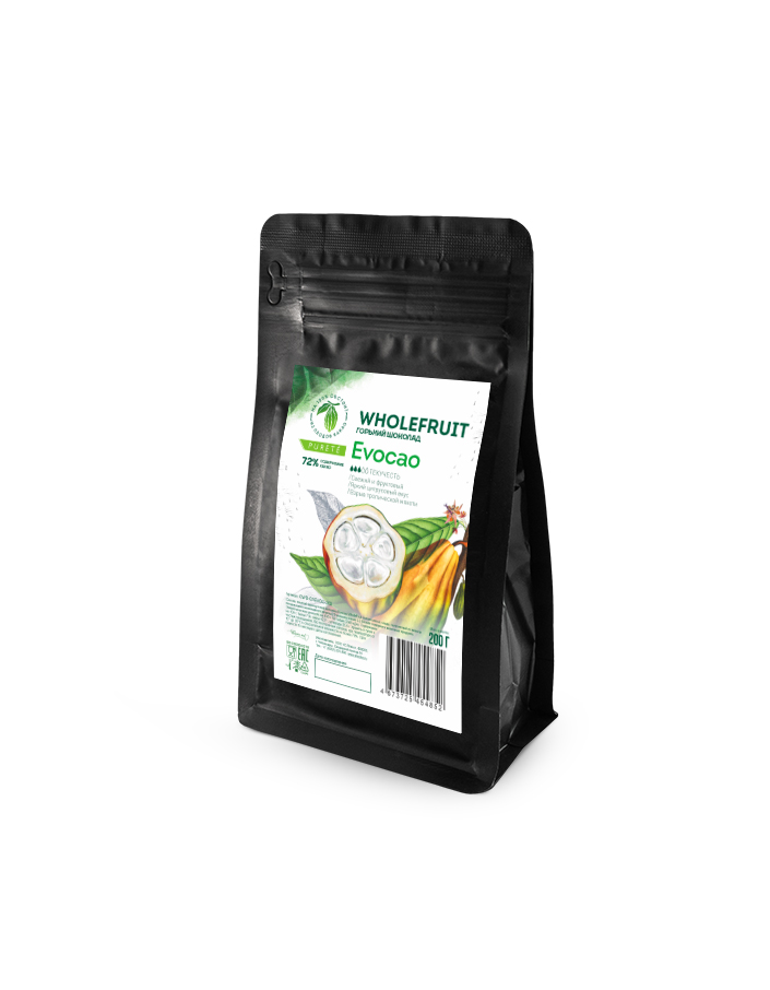 Шоколад темный Evocao 72% Cacao Barry (0,2 кг)