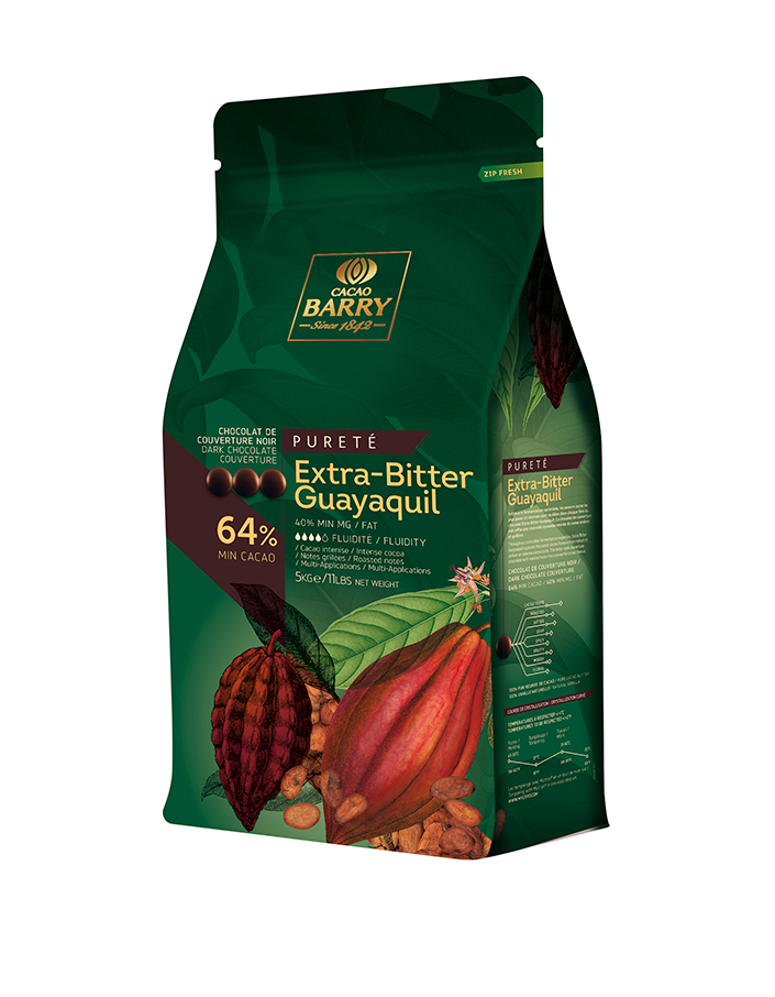 Шоколад темный Extra-Bitter Guayaquil 64% Cacao Barry (5 кг)