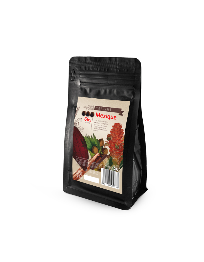 Шоколад темный Mexico 66% Cacao Barry (0,2 кг)