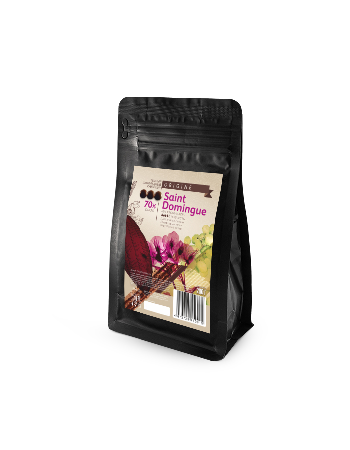 Шоколад темный Saint-Domingue 70% Cacao Barry (0,2 кг)