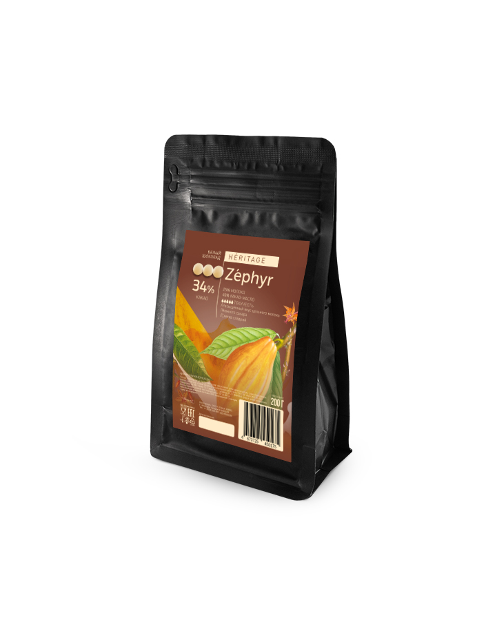 Шоколад белый Zephyr 34% Cacao Barry (0,2 кг)