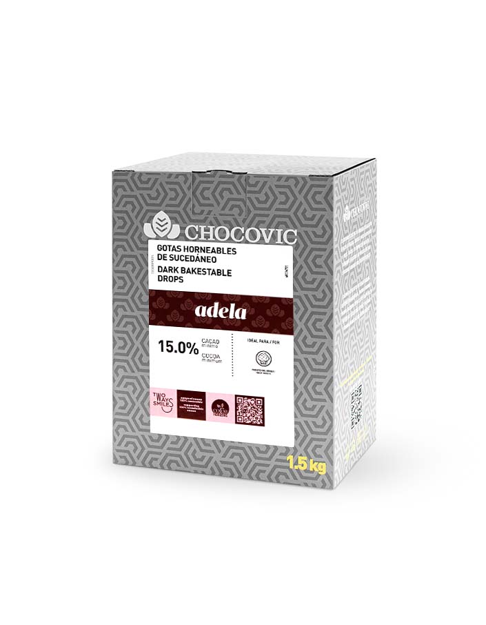 Термостабильные капли из темной глазури Chocovic Adela (1,5 кг)