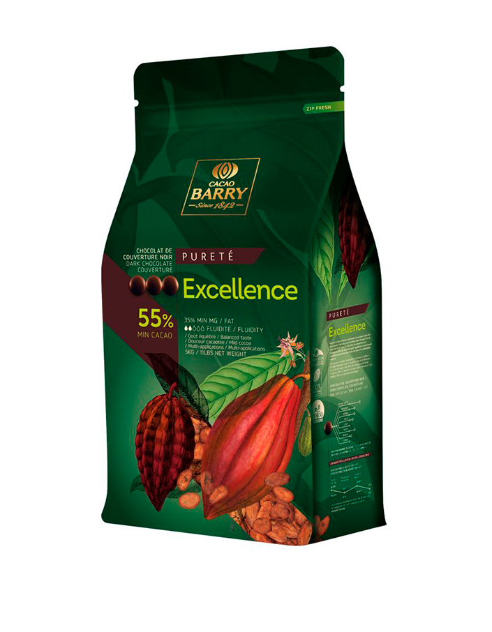 Шоколад темный Excellence 55% Cacao Barry (5 кг)
