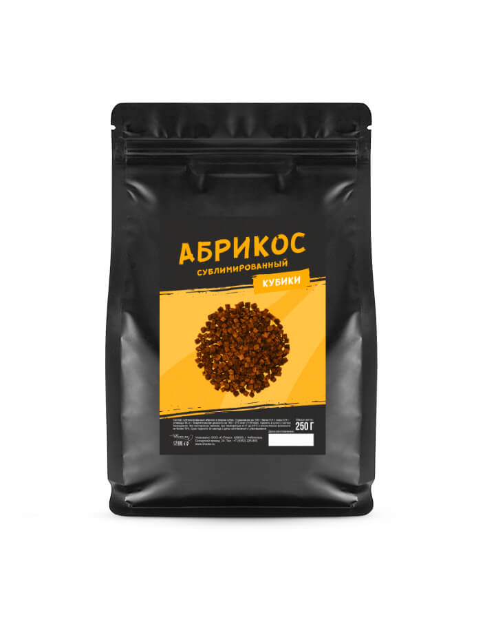 Абрикос сублимированный кубик 5*5 мм 250 г