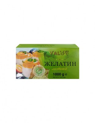 Желатин говяжий листовой 180 bloom Valde 1 кг