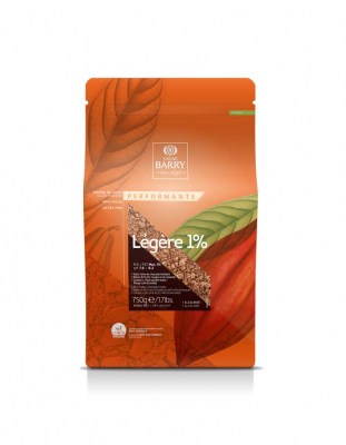 Обезжиренный какао порошок LEGERE 1% Cacao Barry (0,75 кг)