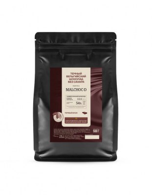 Шоколад без сахара Callebaut темный 54% (0,5 кг)